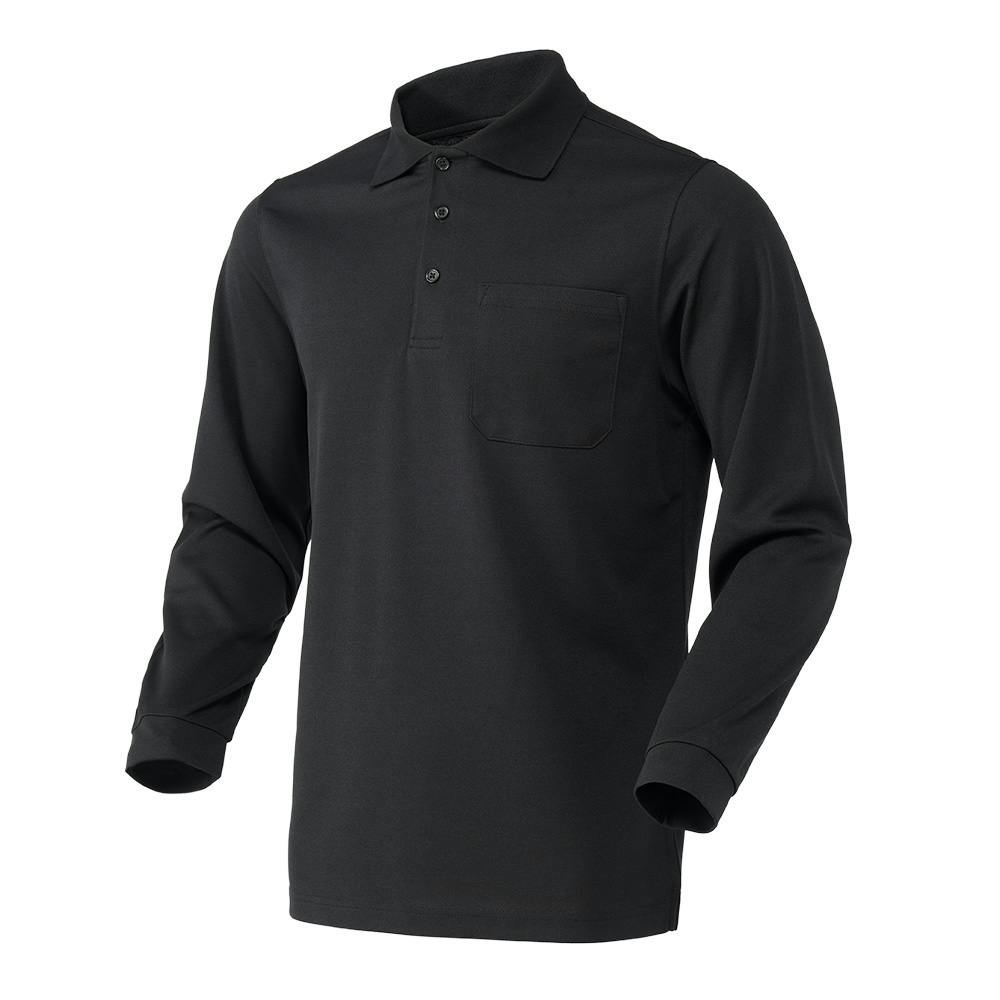 GLOGANG 長袖ポロシャツ Sサイズ ブラック DRY 長袖ポロシャツ 9007 1 ネービー SS～5L| 作業服