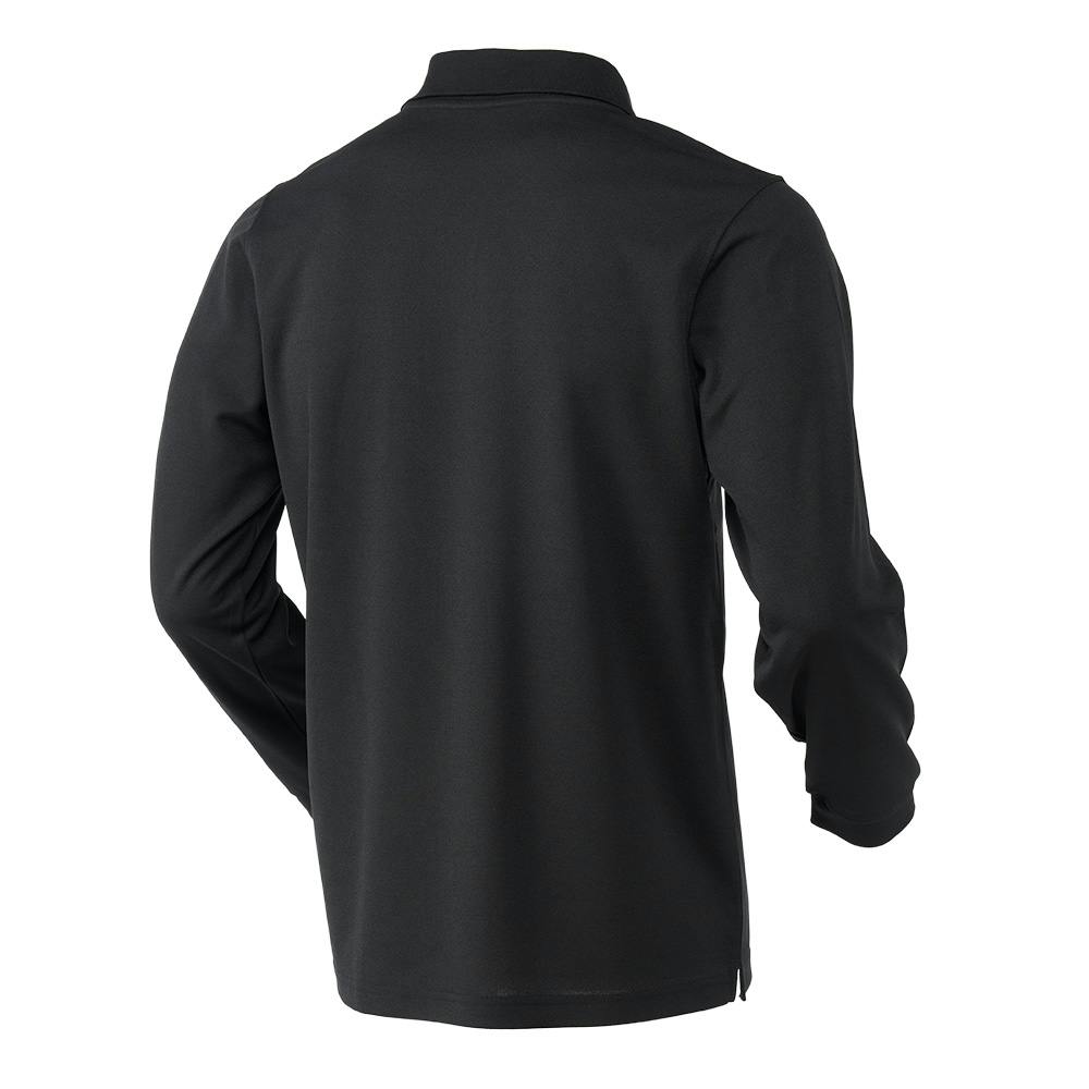 8YARDS ブラック長袖ポロシャツ Lサイズ WOMENS ESSENTIAL長袖ポロシャツ ブラック/072344050