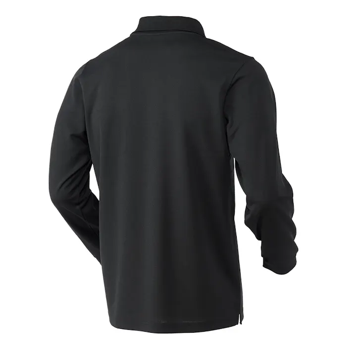 SPEED DRY さらっとした肌触りのポロシャツ 長袖 ブラック L