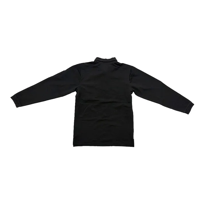 SPEED DRY ポケット付き ワークポロシャツ 長袖 ブラック M