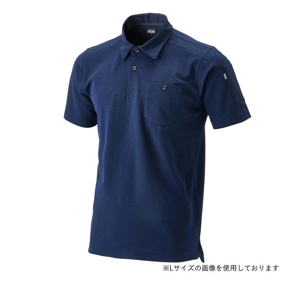 【GOBI】 カシミヤ100% ポロシャツ　ネイビー　サイズM タグ付き SPEED DRY ポケット付き ワークポロシャツ 半袖 ネイビー M | 作業着