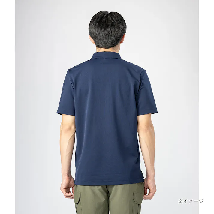 SPEED DRY ポケット付き ワークポロシャツ 半袖 ネイビー L
