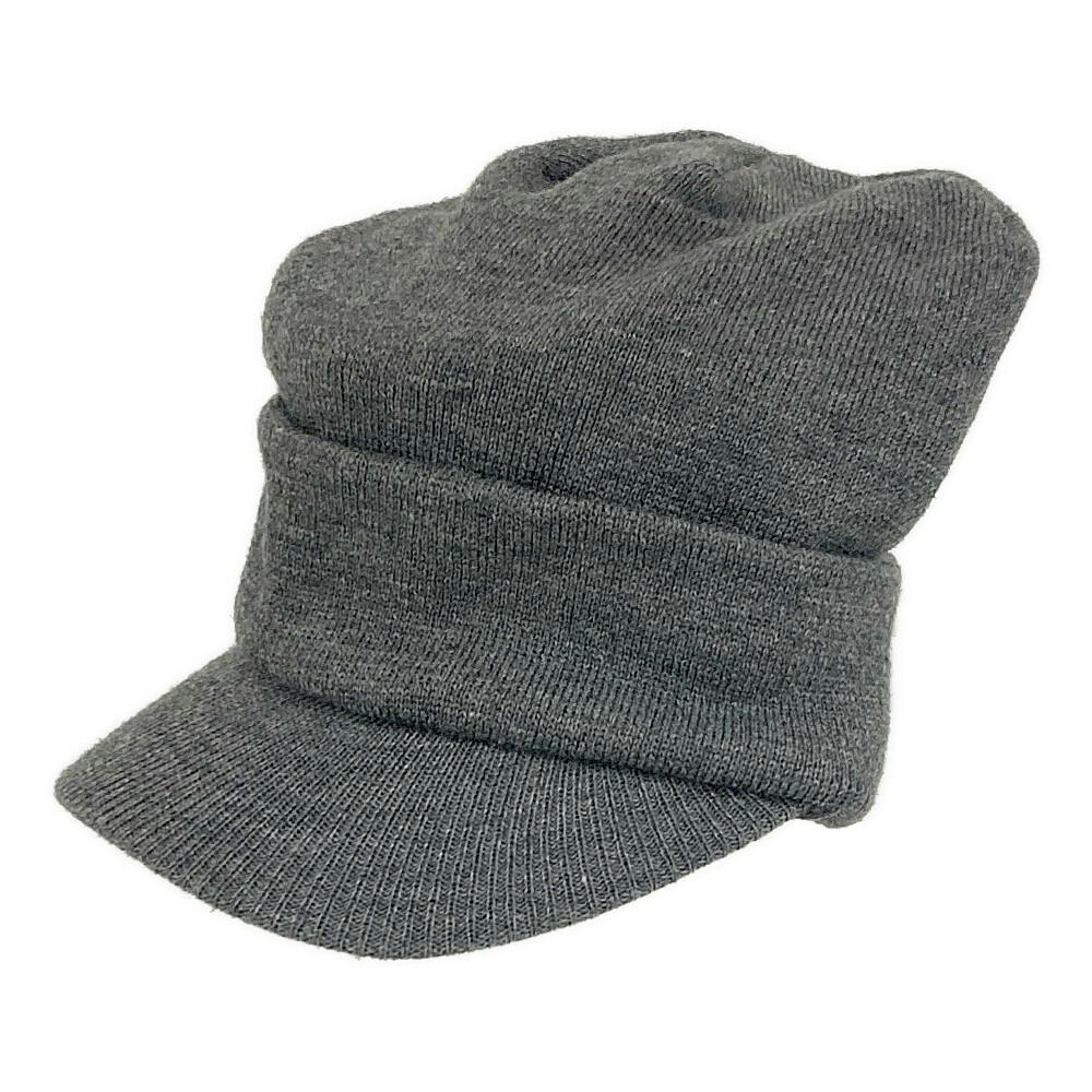Hot fine ツバ付き ニット帽 グレー 017 フリースサイズ タオル・キャップ