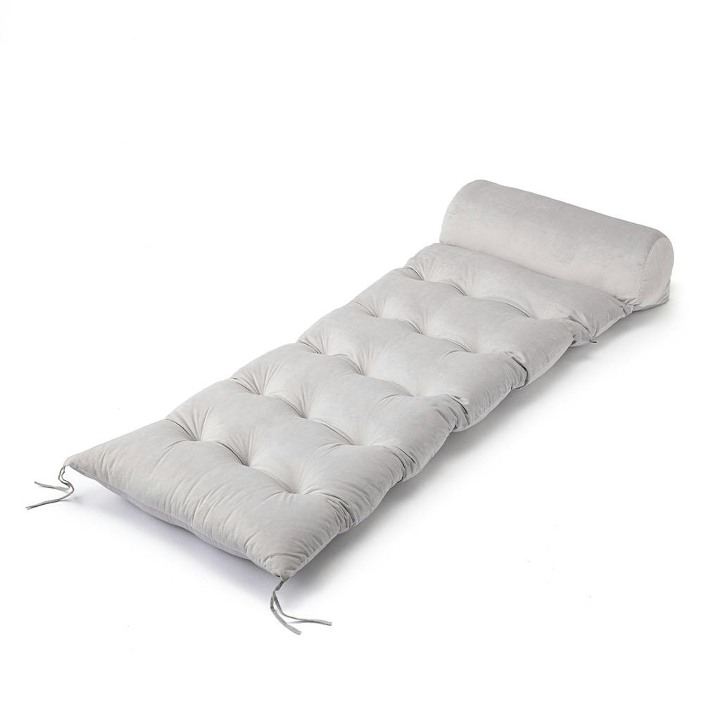 グレーのロングクッション ロングフロアクッションカバー ライト グレー 68×185cm※カバー