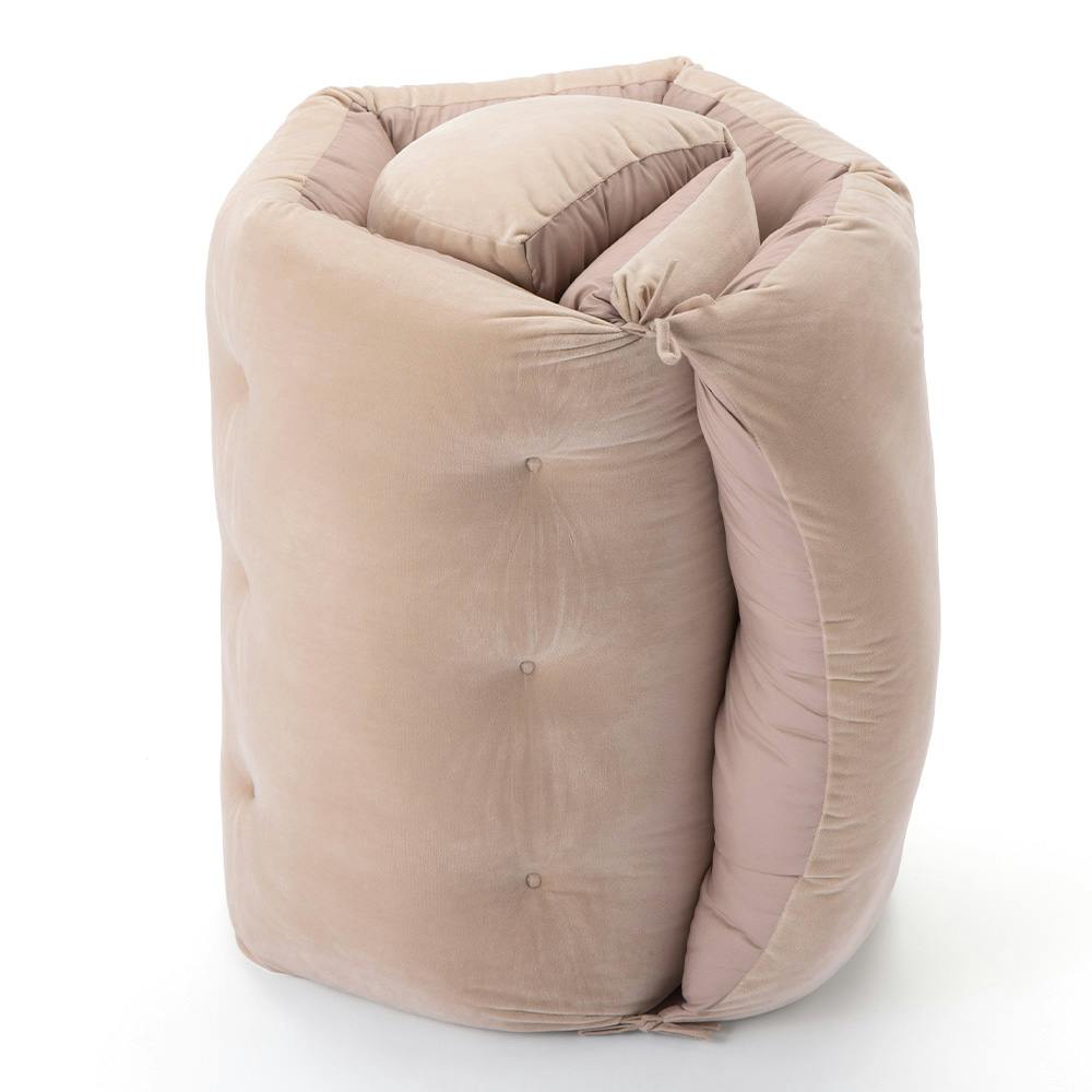 ごろ寝ロングフロアクッション ベージュ