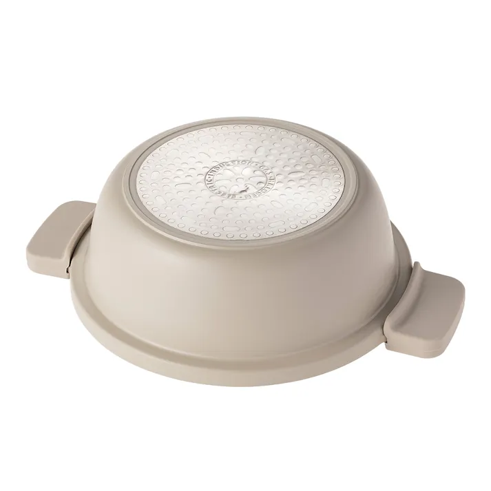 ガス火・IH対応 ミトンが要らない卓上鍋 20cm ベージュ