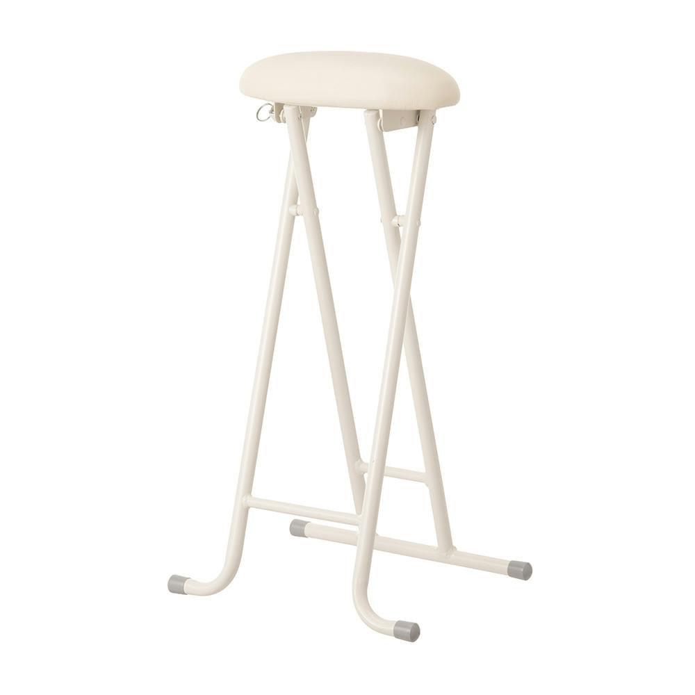 折りたたみカウンターチェア スリム ホワイト