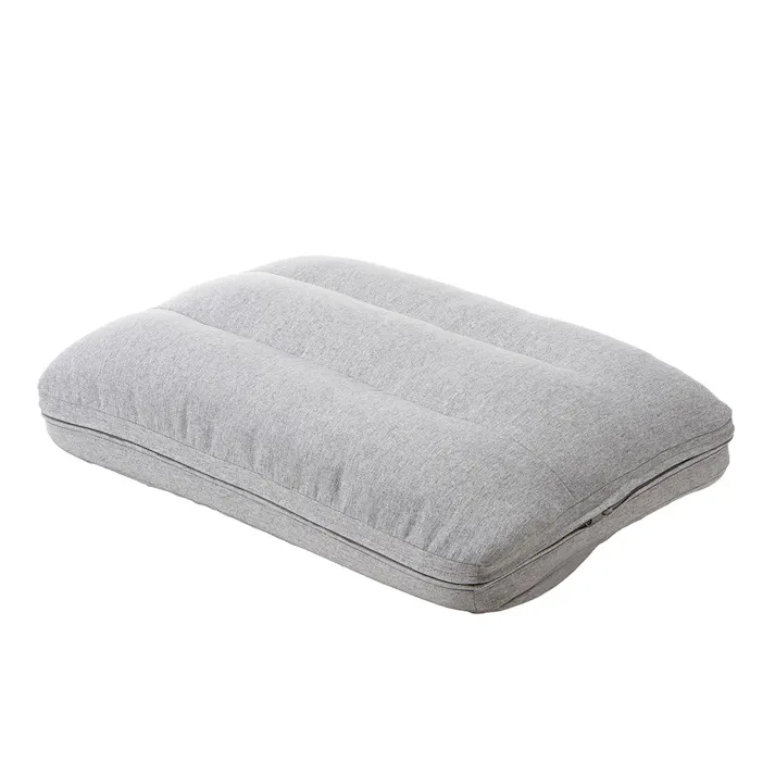 持ち手付カバー洗える背もたれイス Lepoco グレー 幅58cm 奥行36~42cm 高さ16~35cm リクライニング 枕 足置き 座椅子 座布団