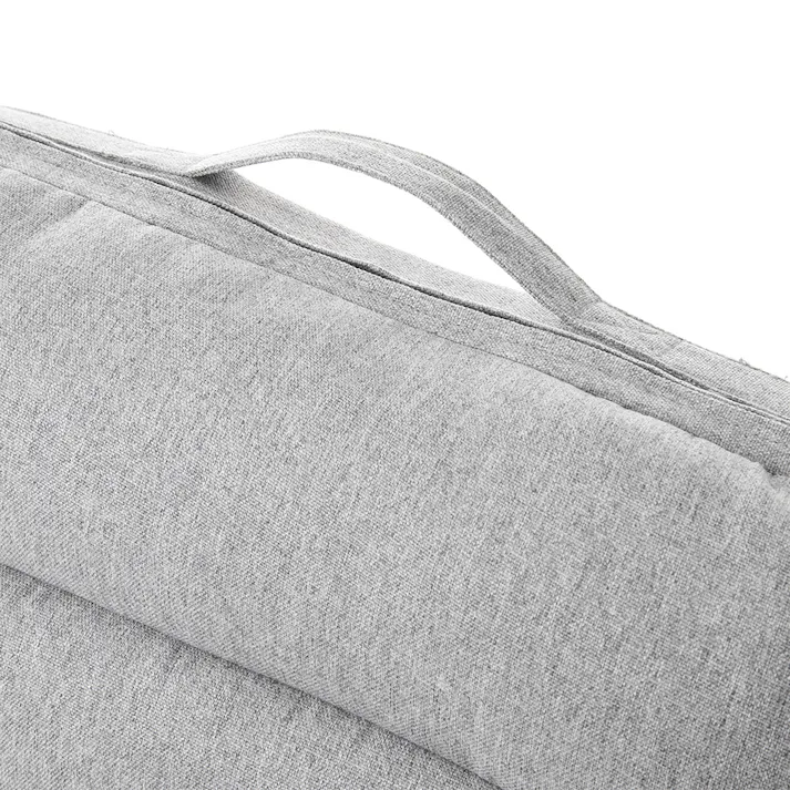 持ち手付カバー洗える背もたれイス Lepoco グレー 幅58cm 奥行36~42cm 高さ16~35cm リクライニング 枕 足置き 座椅子 座布団