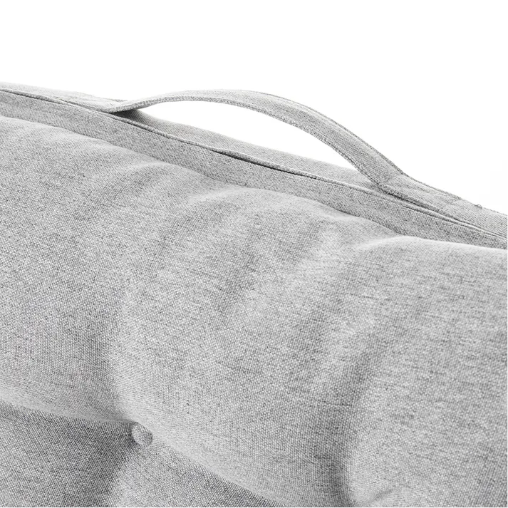 持ち手付カバー洗える背もたれイス FLepoco グレー 幅57cm 奥行44~57cm 高さ16~50cm リクライニング 枕 足置き 座椅子 座布団