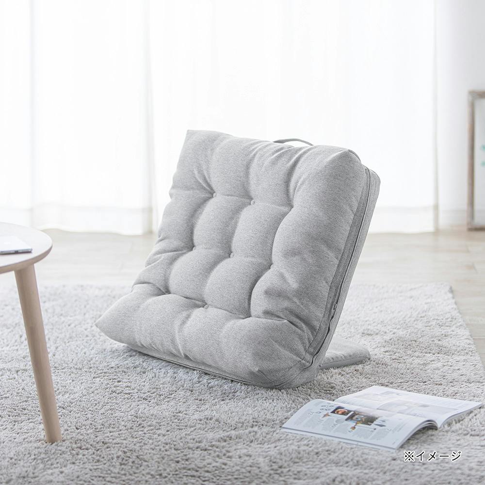 カバーが洗える背もたれイス F-Lepoco ブラウン 幅57cm 奥行44～57cm