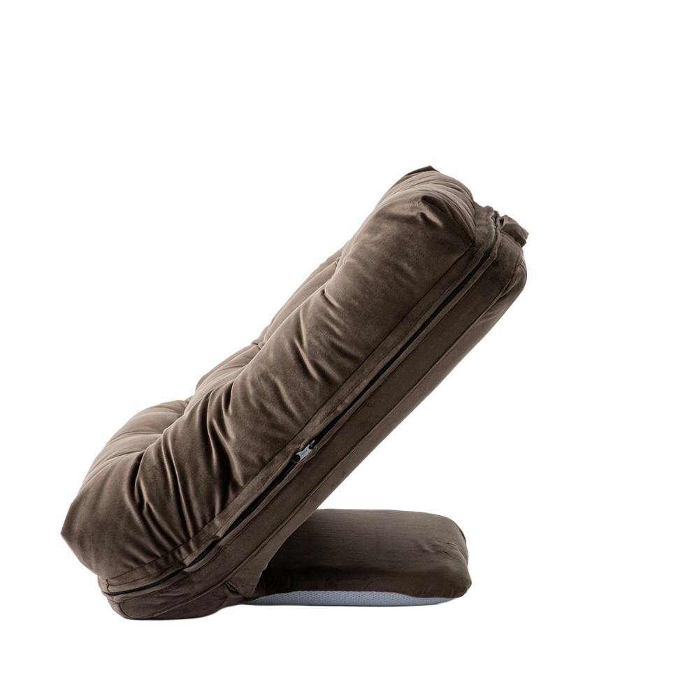 持ち手付カバー洗える背もたれイス FLepoco ブラウン 幅57cm 奥行44