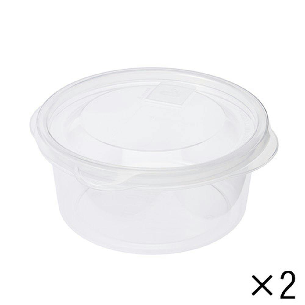 レンジで使える保存容器 丸型 400ml 2個入