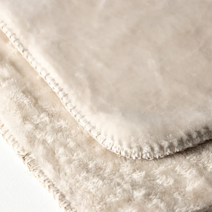 くつろぎブランケット ライトベージュ 幅100cm 奥行140cm