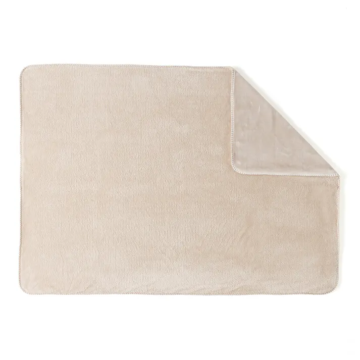くつろぎブランケット ライトベージュ 幅100cm 奥行140cm