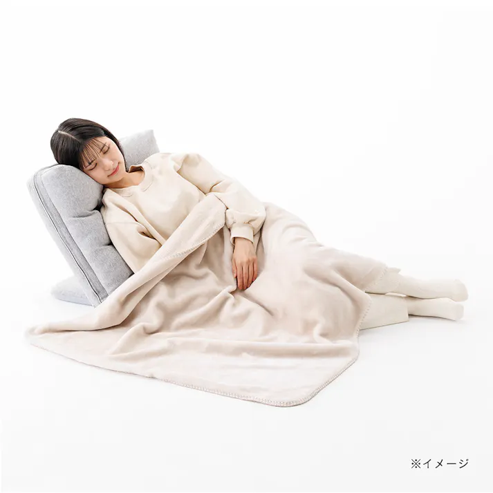 くつろぎブランケット ライトベージュ 幅100cm 奥行140cm