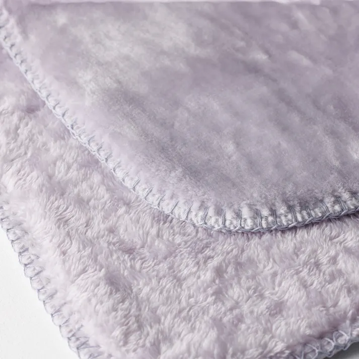 くつろぎブランケット パープル 幅100cm 奥行140cm