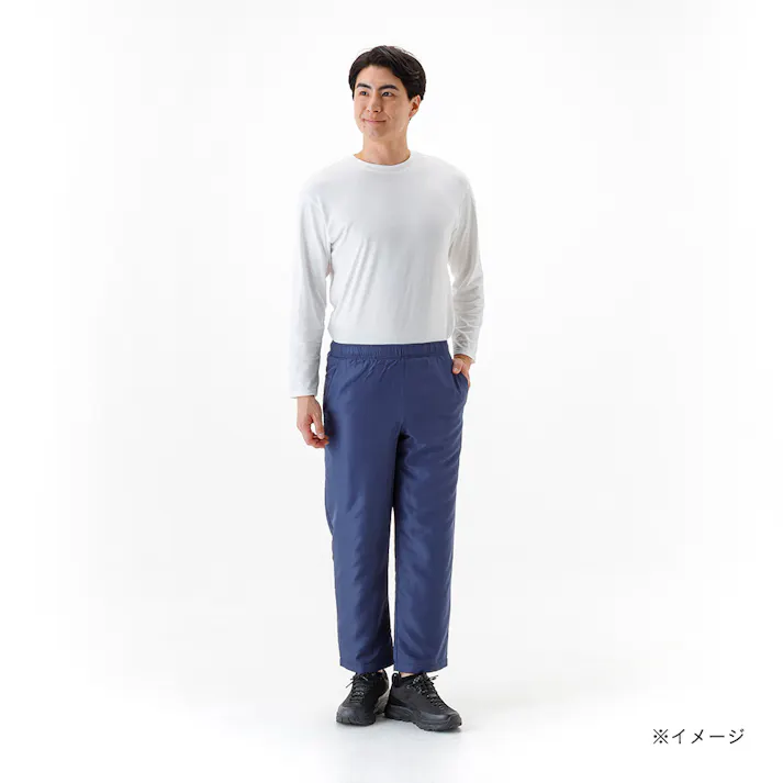 Hot fine 裏フリースパンツ 裏面フリースであたたかい 保温 ネイビー L