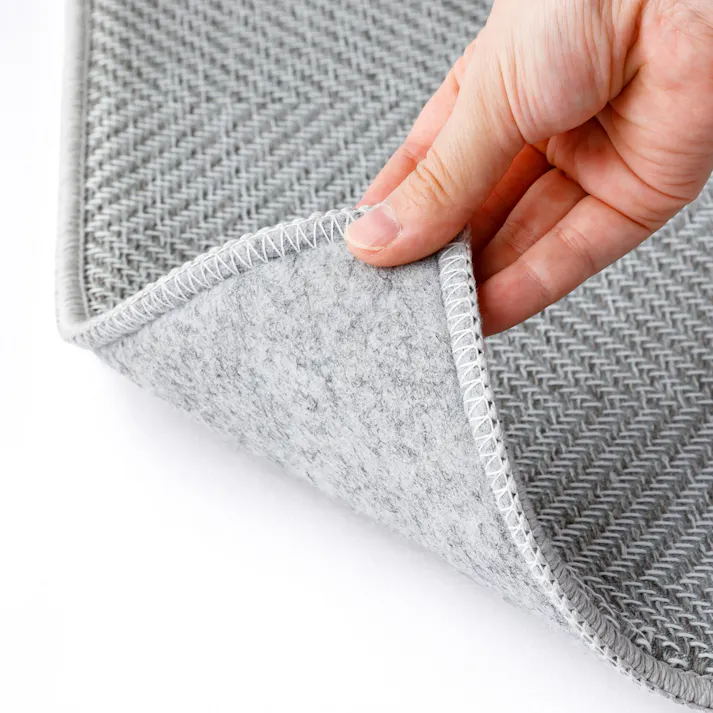 トイレマット ストライプグレー