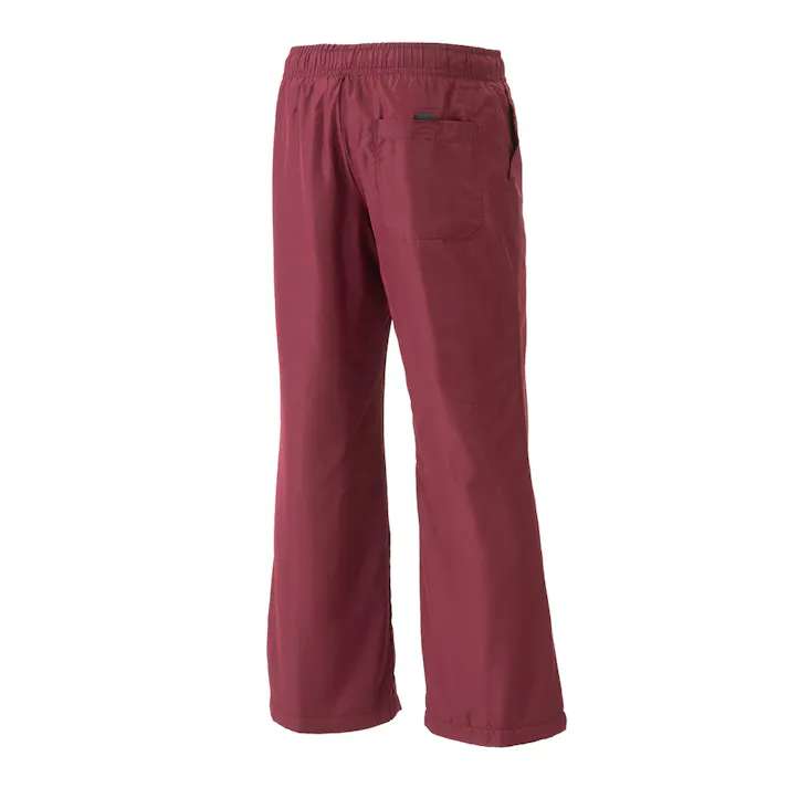 Hot fine 裏フリースパンツ 裏面フリースであたたかい 保温 エンジ L