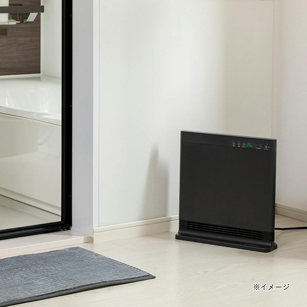 大風量 薄型セラミックファンヒーター ワイド ブラック CZ