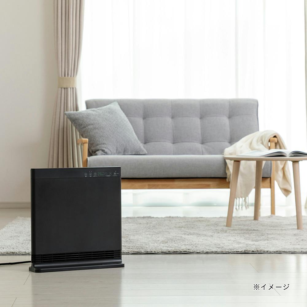 大風量 薄型セラミックファンヒーター ワイド ブラック CZ-SCH1200-BK