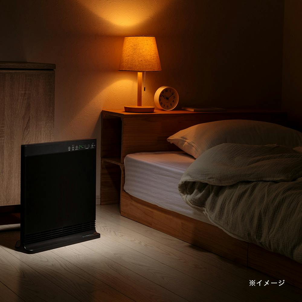 大風量 薄型セラミックファンヒーター ワイド ブラック CZ-SCH1200-BK