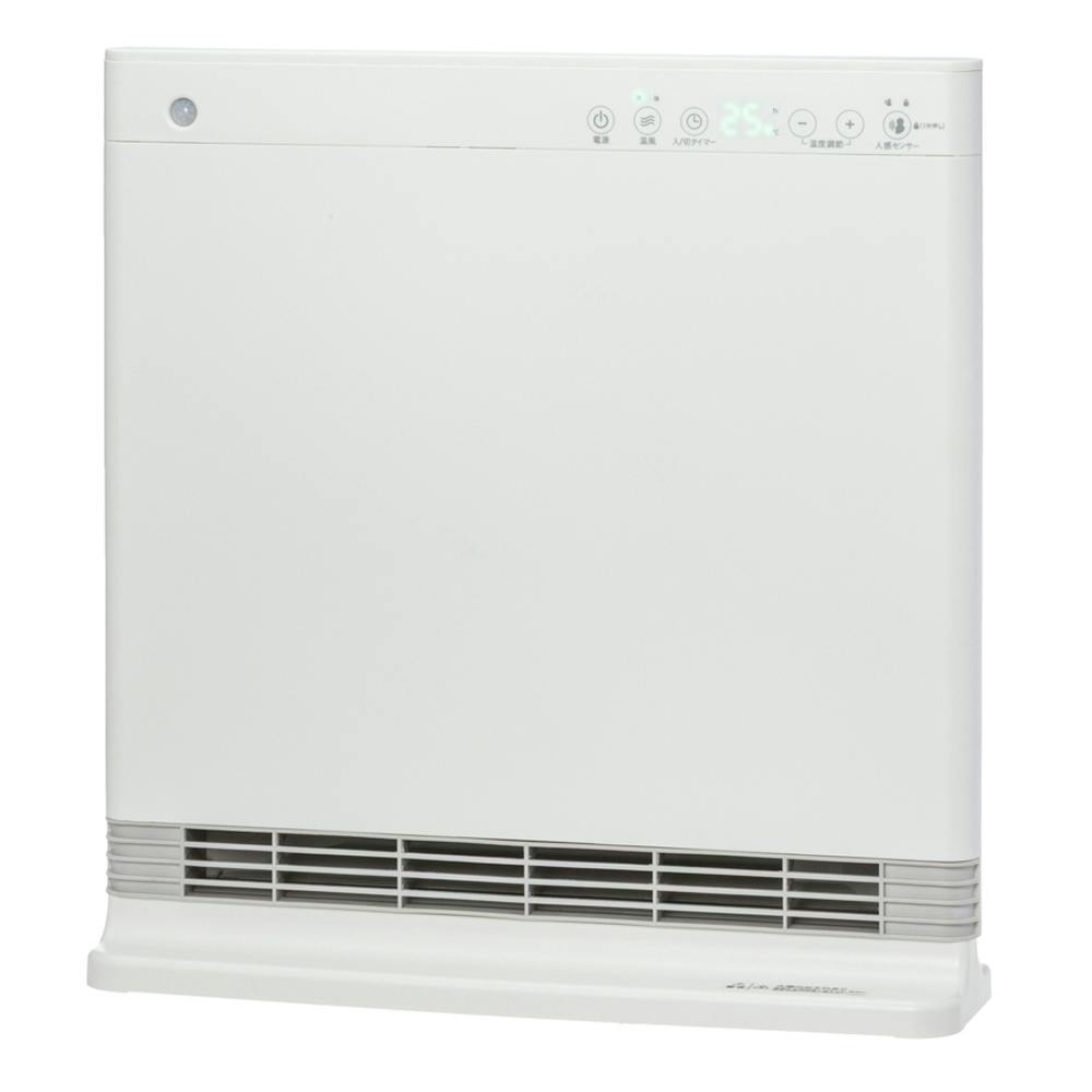 人感センサー搭載 大風量薄型セラミックファンヒーター ワイド
