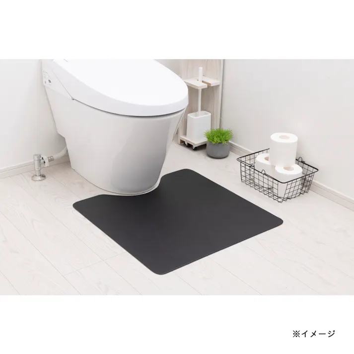 シートで拭けるトイレマット ダークブラウン
