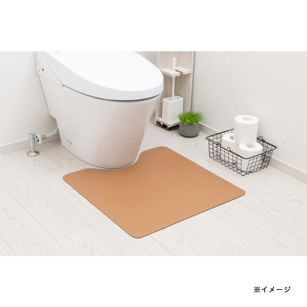 日本製 フローリングタイプホット トイレマット　ブラウン 日本製 フローリングタイプホット トイレマット ブラウン