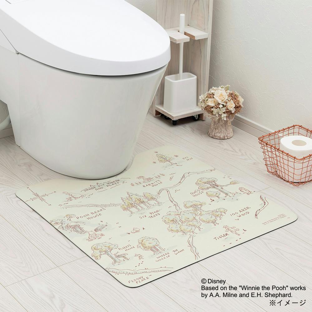 シートで拭けるトイレマット くまのプーさん | トイレ用品