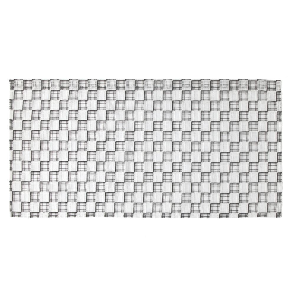 カフェカーテン チェック 幅150cm 丈75cm