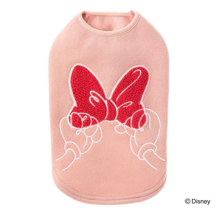 【送料無料】裏起毛タンクトップ ピンク ミニーマウス Sサイズ ペット服(犬の服)