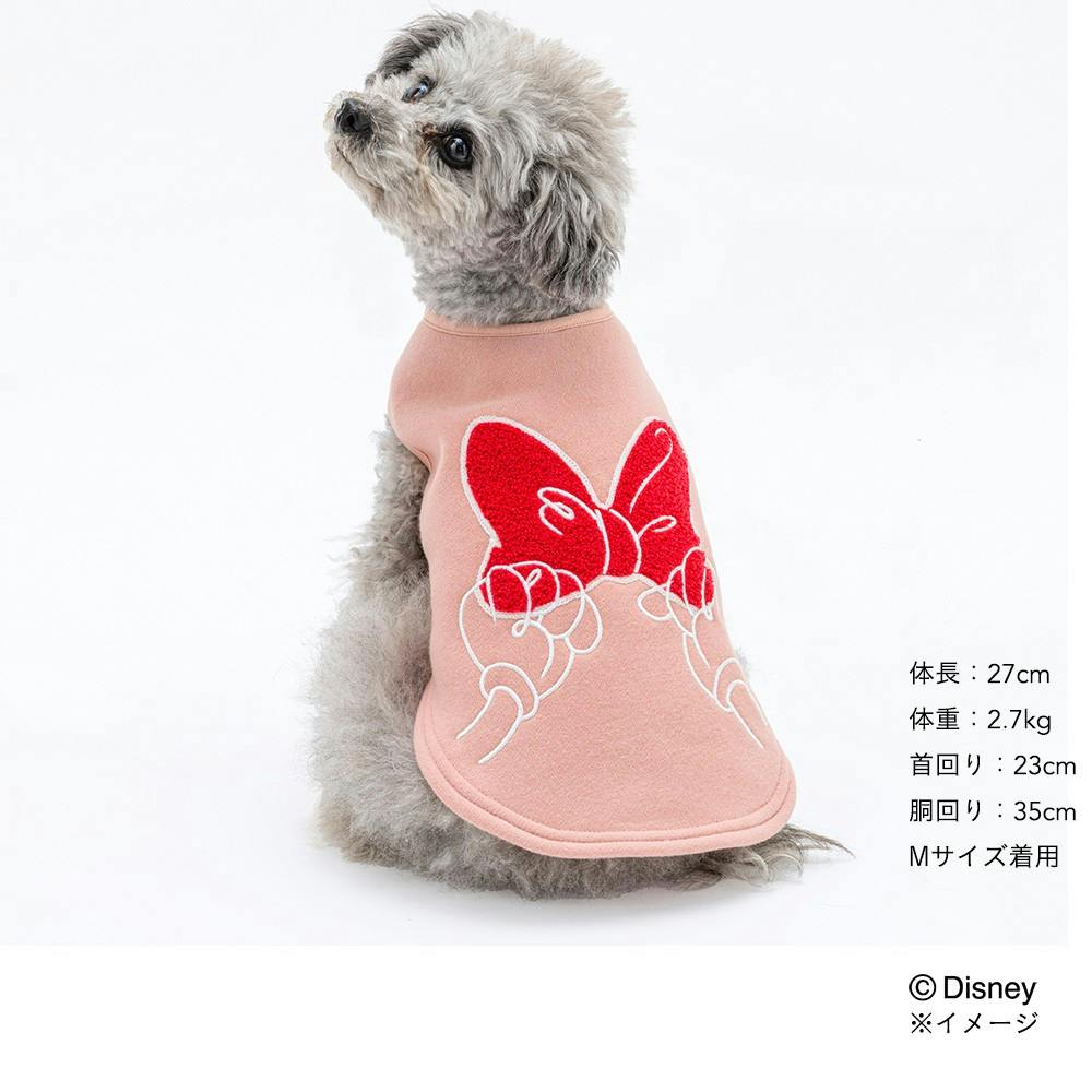 送料無料】裏起毛タンクトップ ピンク ミニーマウス SDサイズ ペット服