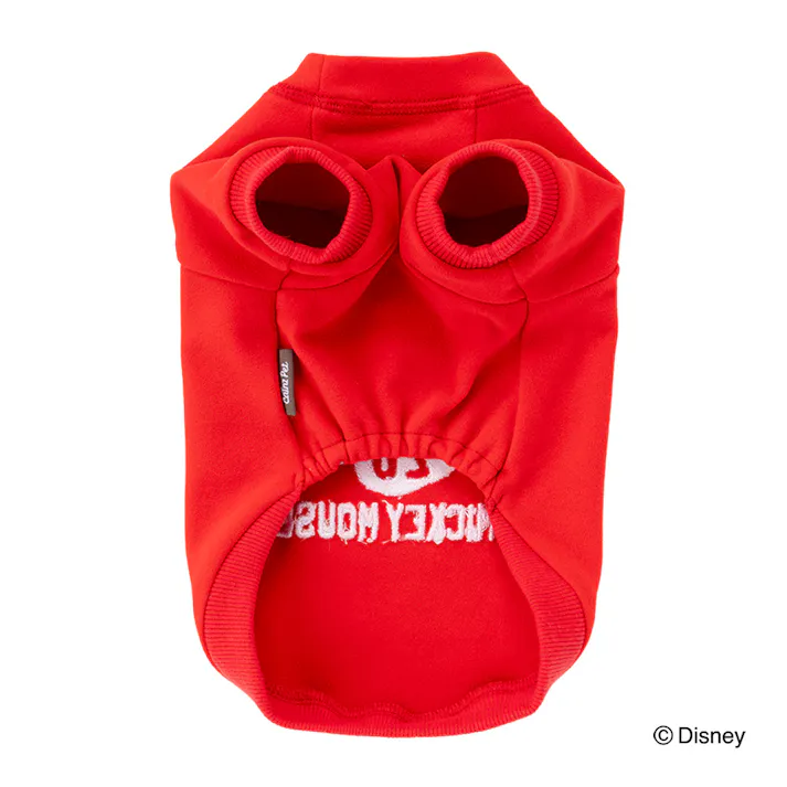 【送料無料】トレーナー レッド ミッキーマウス Mサイズ ペット服(犬の服)