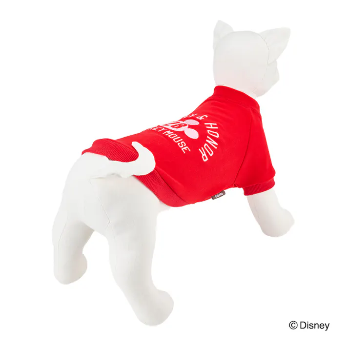 【送料無料】トレーナー レッド ミッキーマウス Mサイズ ペット服(犬の服)