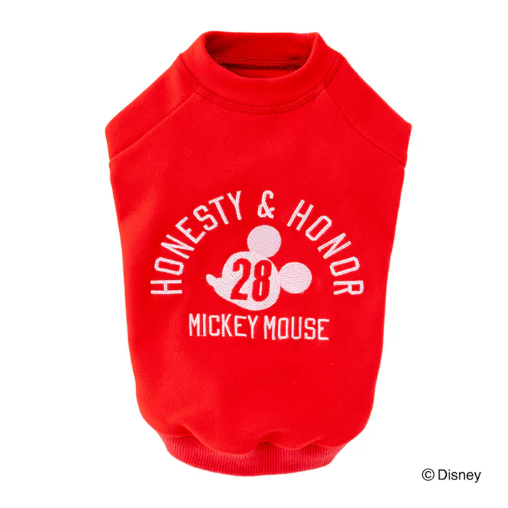 【送料無料】トレーナー レッド ミッキーマウス Mサイズ ペット服(犬の服)