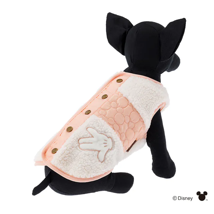 【送料無料】ミニーマウス ボアベスト Mサイズ ペット服(犬の服)