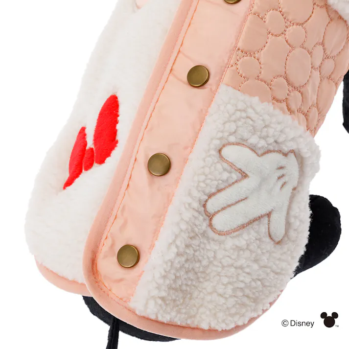 【送料無料】ミニーマウス ボアベスト Mサイズ ペット服(犬の服)