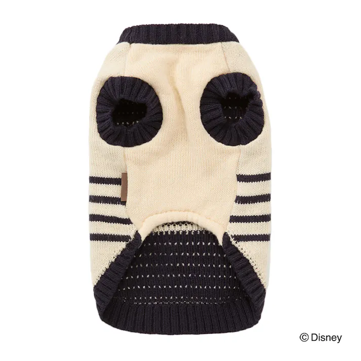 【送料無料】ボーダーニット ネイビー ミッキーマウス Mサイズ ペット服(犬の服)