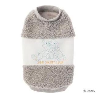 【送料無料】切り替えボアタンクトップ グレー チップ&デール Mサイズ ペット服(犬の服)