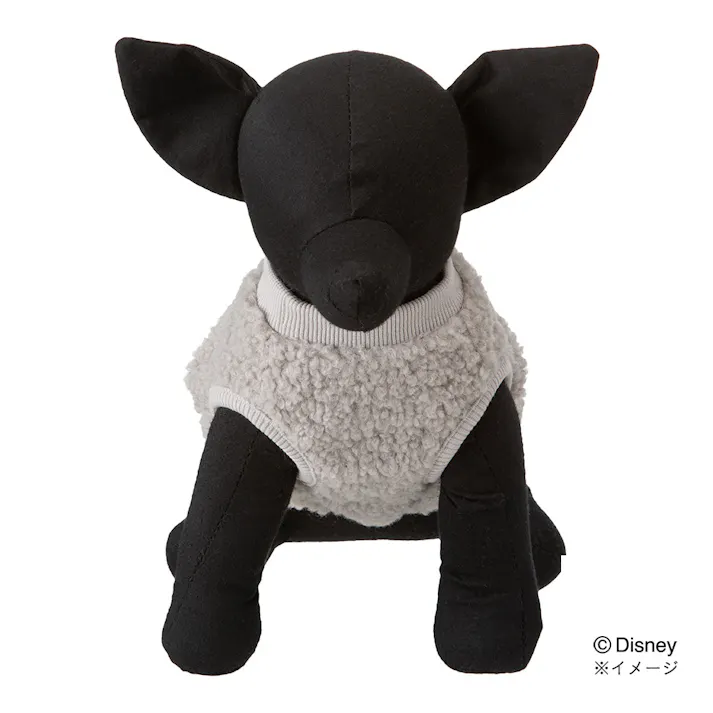 【送料無料】切り替えボアタンクトップ グレー チップ&デール Mサイズ ペット服(犬の服)