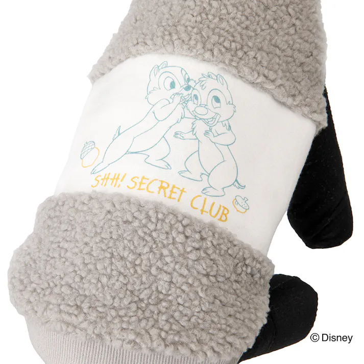 【送料無料】切り替えボアタンクトップ グレー チップ&デール Mサイズ ペット服(犬の服)