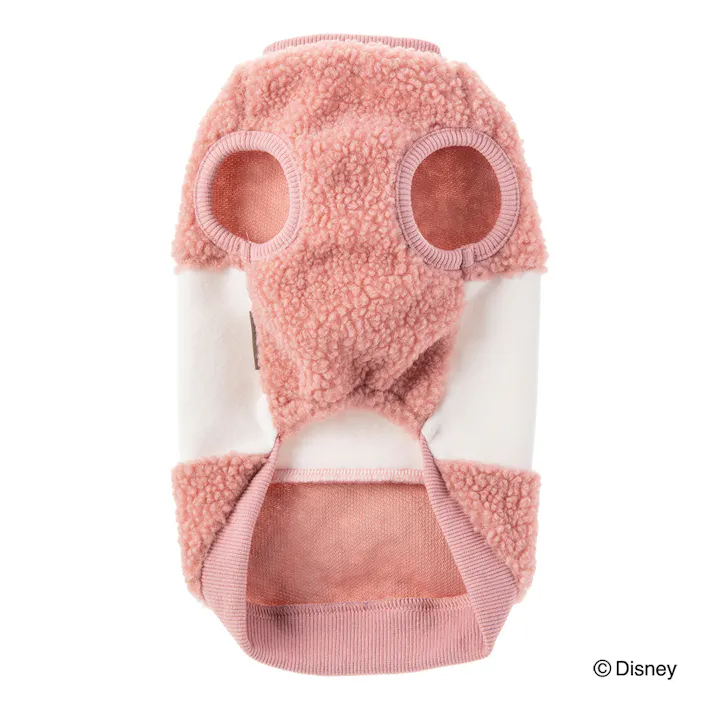 【送料無料】切り替えボアタンクトップ ピンク ミッキーマウス&ミニーマウス Sサイズ ペット服(犬の服)