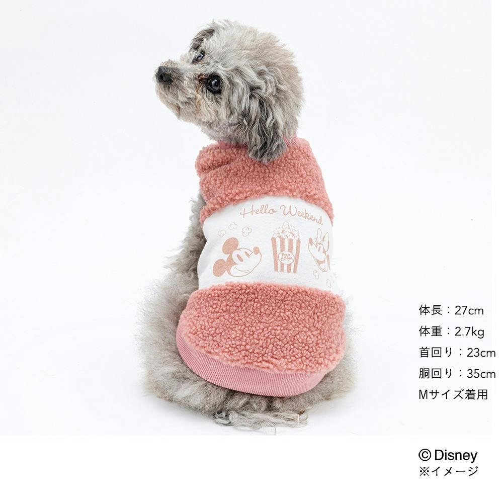 送料無料】切り替えボアタンクトップ ピンク ミッキーマウス＆ミニー