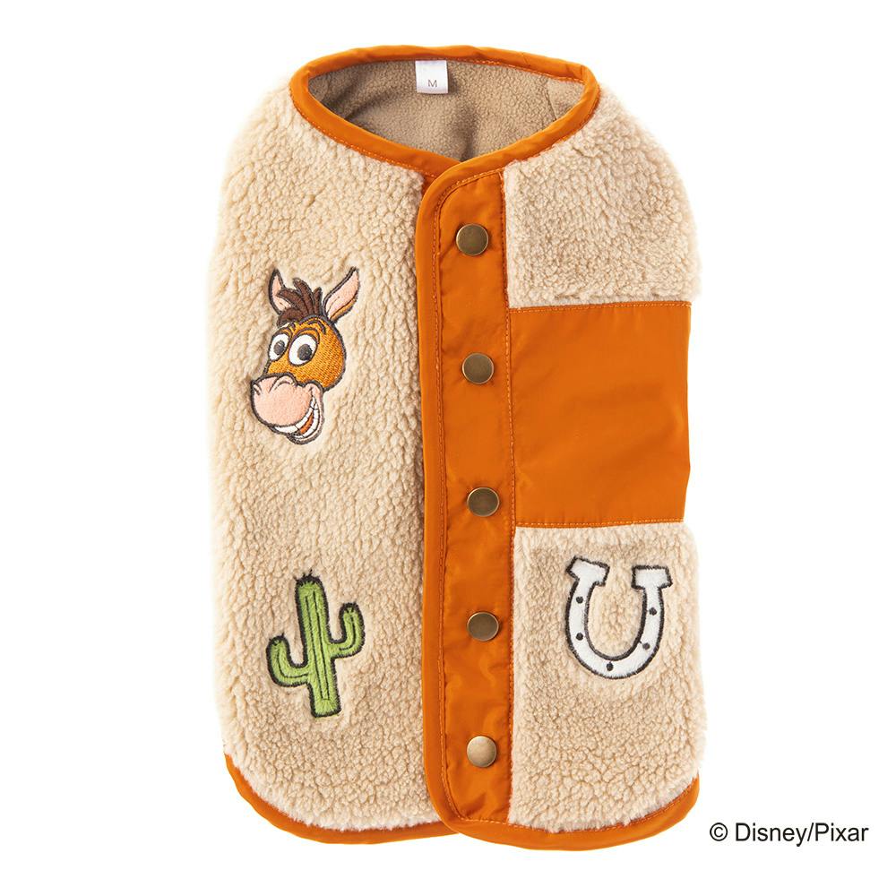 送料無料】ボアベスト グレー ブルズアイ Sサイズ ペット服(犬の服