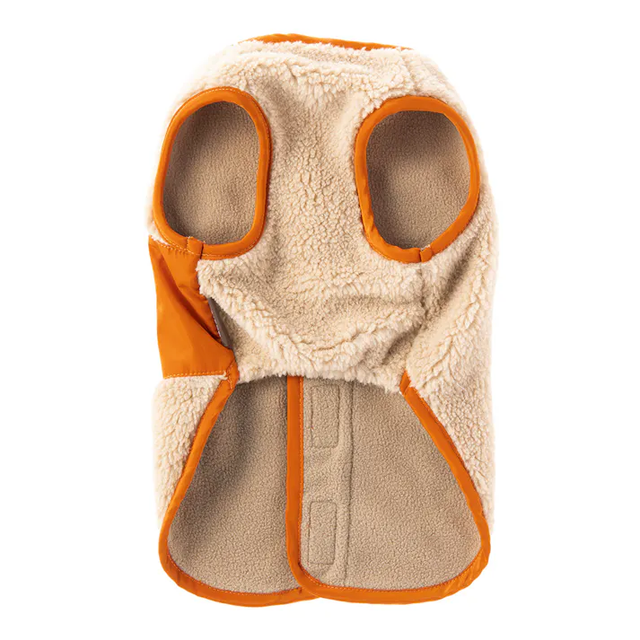 【送料無料】ボアベスト グレー ブルズアイ Mサイズ ペット服(犬の服)