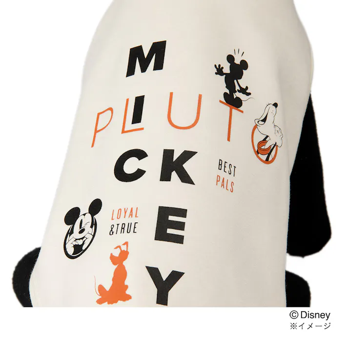 【送料無料】スウェットタンクトップ アイボリー ミッキーマウス&プルート SSサイズ ペット服(犬の服)