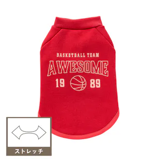 【送料無料】ロゴトレーナー レッド Mサイズ ペット服(犬の服)