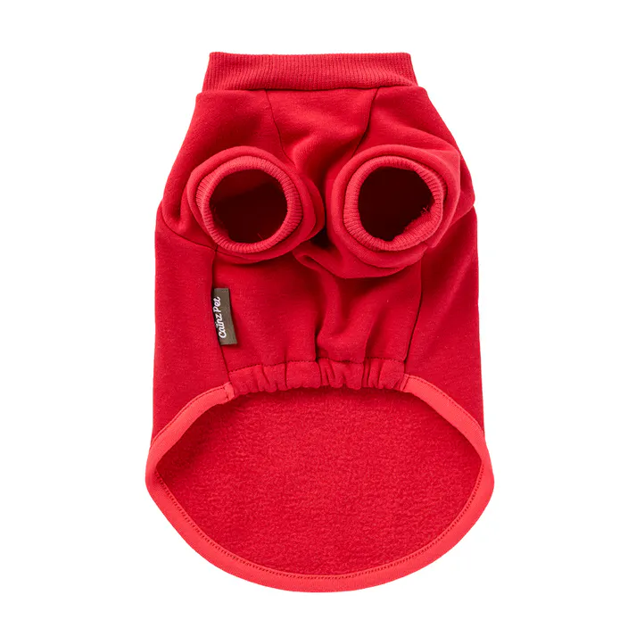 【送料無料】ロゴトレーナー レッド Mサイズ ペット服(犬の服)
